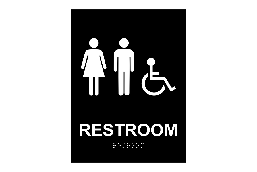 Restroom Braille Sign