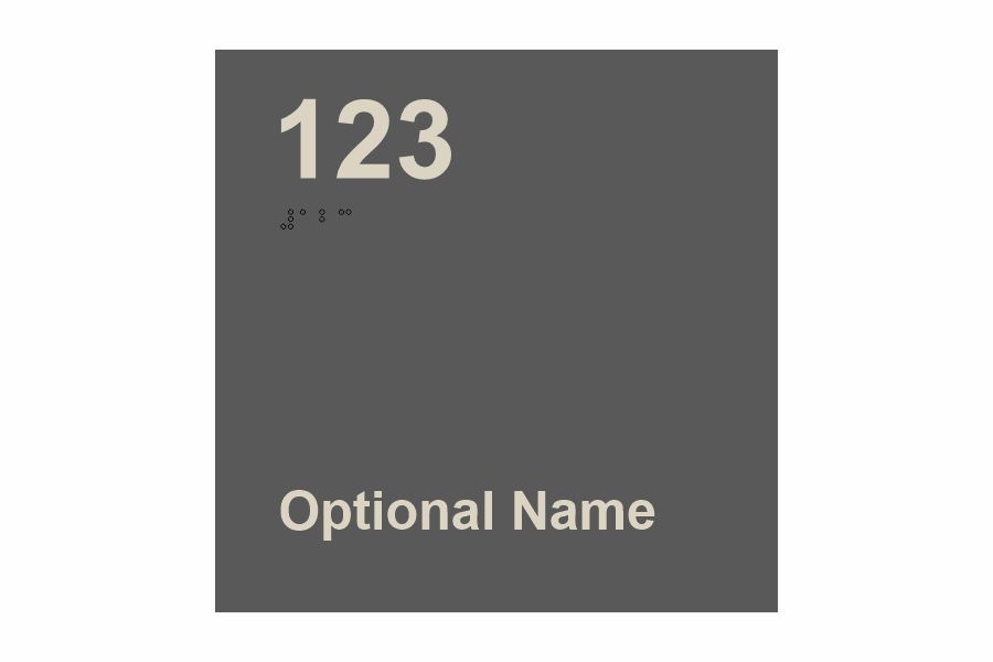 TXST Room Number Sign (with optional Room Name)