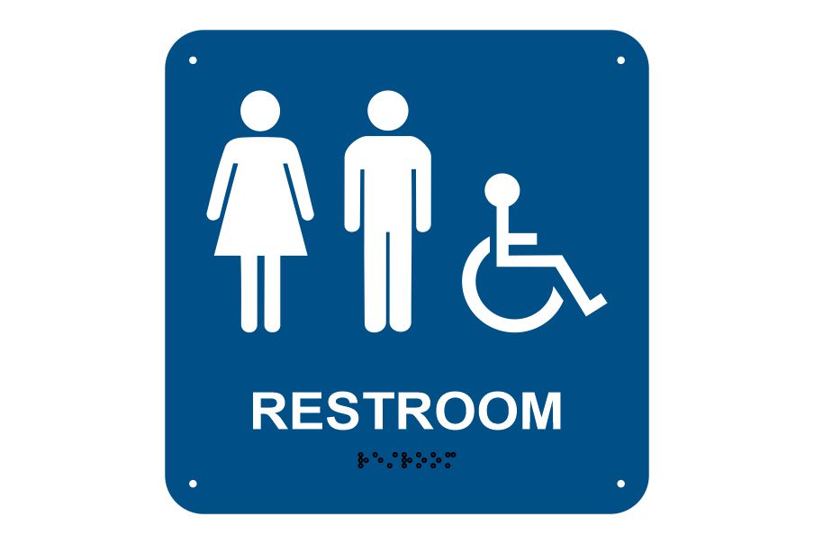 Restroom Braille Sign