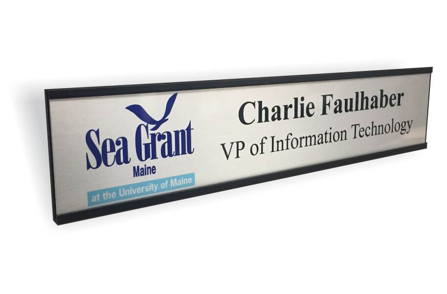 thumbnail image 2 of Set Of 6 - Sturdy & Elegant Silver Aluminum Wall Mount Name Plate... 2 of 11