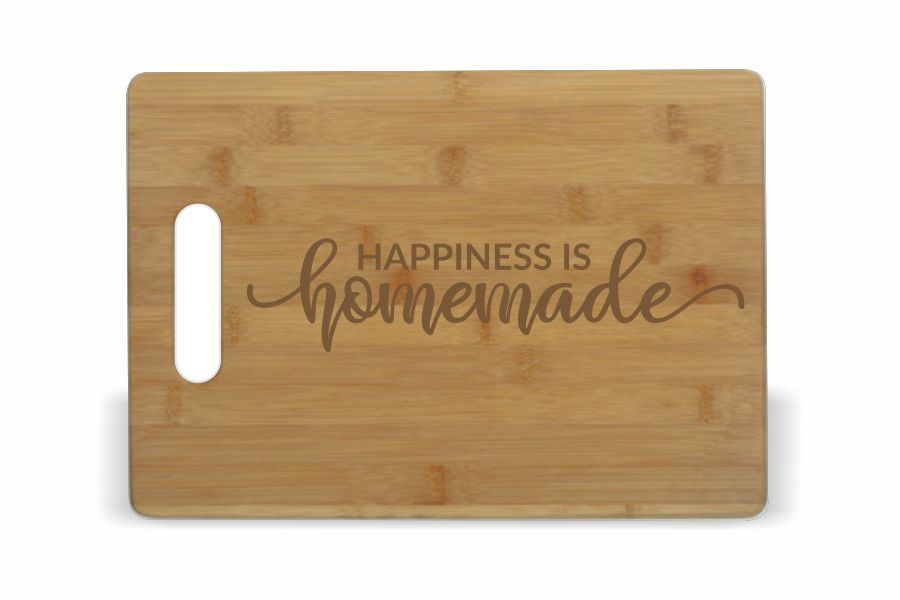 Bamboo Wood Cutting Board with Handle Cut Out