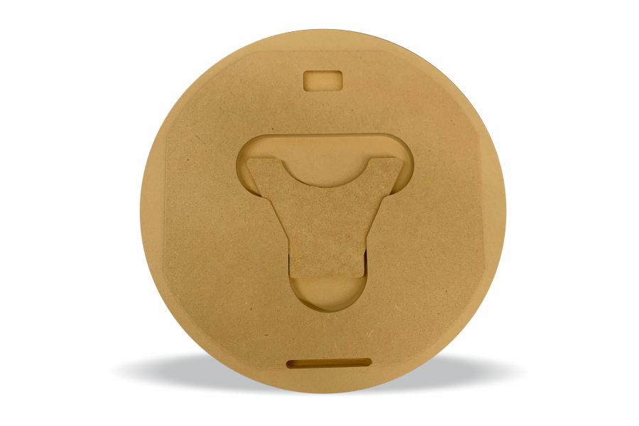 Round White Wood Wall Decor Sign