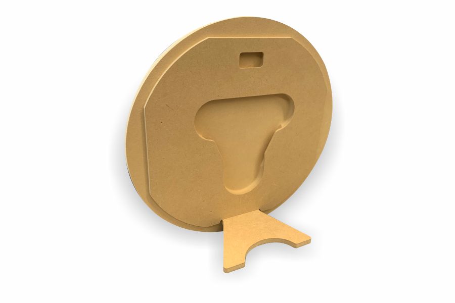 Round White Wood Wall Decor Sign